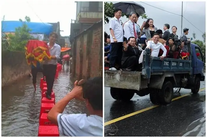 1001 Cảnh Rước Dâu Siêu Hài Hước Trong Đám Cưới Mùa Mưa Lụt ...