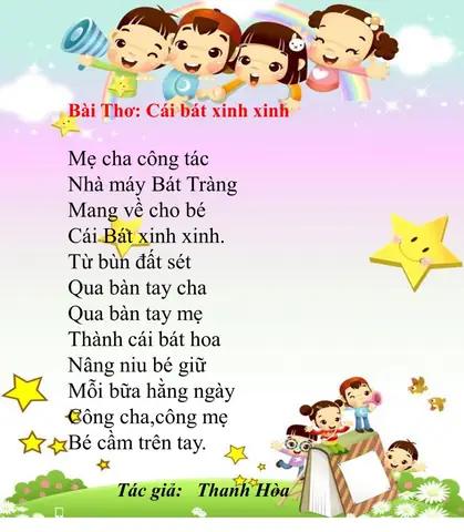 Bài Thơ: Cái Bát Xinh Xinh | Mầm Non Tràng An