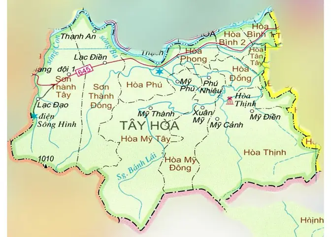 Bản Đồ Huyện Tây Hòa Tỉnh Phú Yên