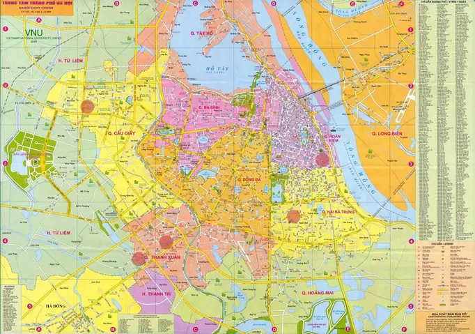 Bản đồ đường giao thông Hà Nội cập nhật mới nhất hiện nay