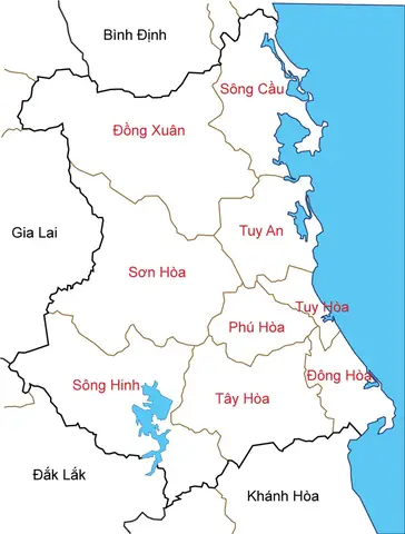 Bản Đồ Hành Chính Tỉnh Phú Yên Bản Đồ Hành Chính Tỉnh Phú Yên