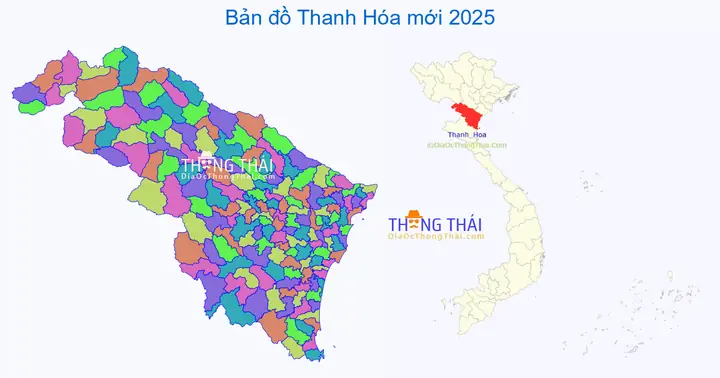 Bản Đồ Tỉnh Thanh Hóa Mới 2025 Sau Sáp Nhập Bản Đồ Tỉnh Thanh Hóa Mới 2025 Sau Sáp Nhập