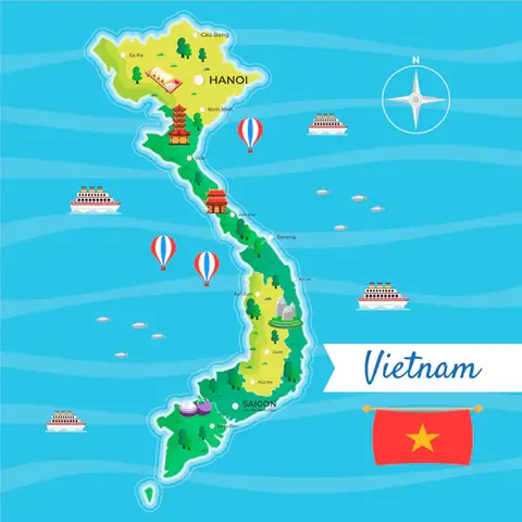 Hình Minh Họa Bản Đồ Việt Nam Vẽ Tay | Vectơ Premium