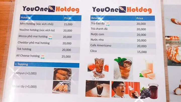 Youone Hotdog Menu: Phân Tích Thực Đơn Chi Tiết Nhất Tại Hà Nội