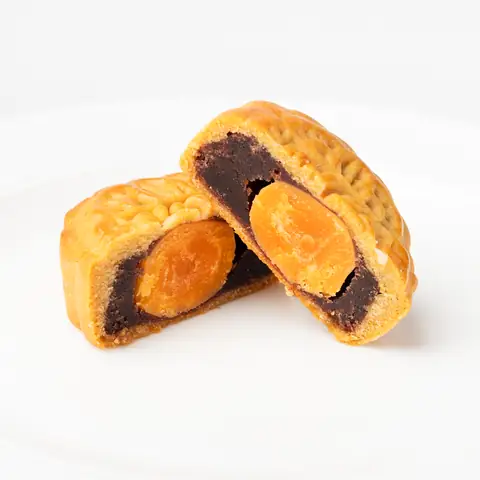 Bánh Trung Thu Nhân Đậu Đỏ Trứng Muối Thủ Công 2 Cái - Weee!