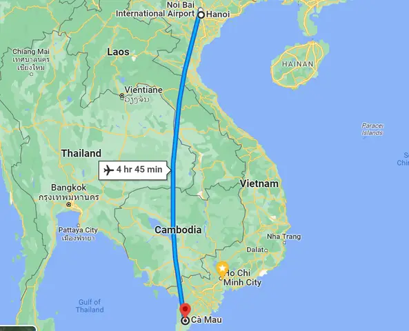 Thời Gian Bay Từ Hà Nội Đi Cà Mau Bao Lâu? Thời Gian Bay Từ Hà Nội Đi Cà Mau Bao Lâu?
