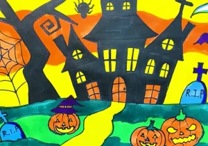 Bức Tranh Lễ Hội Halloween Sáng Tạo