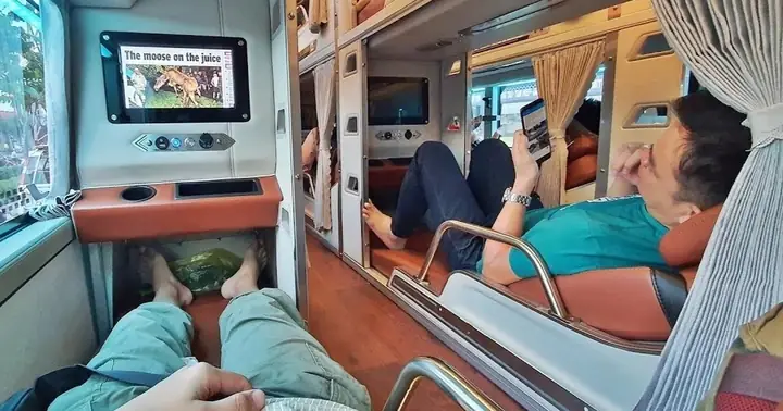 Passengers On A Sleeper Bus From Ho Chi Minh To Hanoi Passengers On A Sleeper Bus From Ho Chi Minh To Hanoi