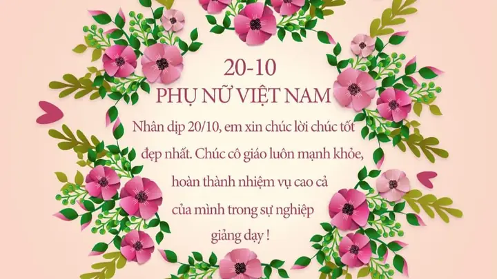 Mẫu Thiệp Chúc Mừng 20/10 Tặng Cô Giáo Mẫu Thiệp Chúc Mừng 20/10 Tặng Cô Giáo