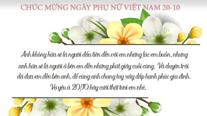 Mẫu Thiệp Chúc Mừng 20/10 Tặng Vợ Mẫu Thiệp Chúc Mừng 20/10 Tặng Vợ