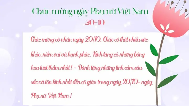 Mẫu Thiệp Chúc Mừng 20/10 Tặng Cô Giáo Mẫu Thiệp Chúc Mừng 20/10 Tặng Cô Giáo