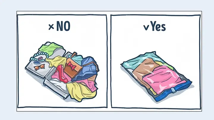 Các Bước Gấp Quần Áo Đi Du Lịch Vào Vali Tránh Bị Nhăn Các Bước Gấp Quần Áo Đi Du Lịch Vào Vali Tránh Bị Nhăn