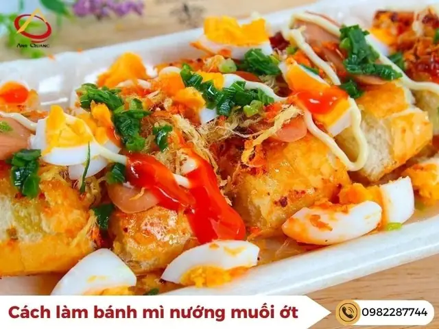 Cách Làm Bánh Mì Nướng Muối Ớt Ngon Đơn Giản Tại Nhà - Anh Quang Shop