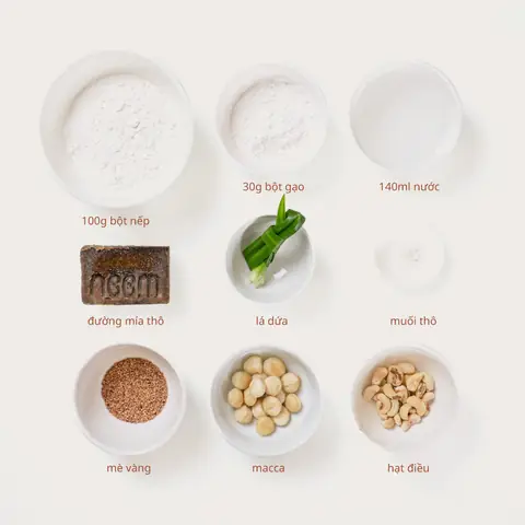Nguyên Liệu Làm Bánh Mochi (8 Bánh)