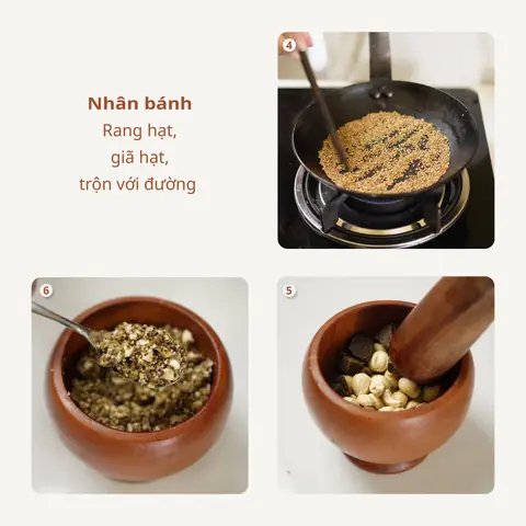 Bước 2: Nhân Bánh Thơm Bùi