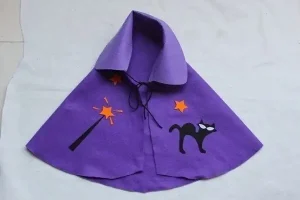 Làm Áo Choàng Halloween Phù Thủy Bằng Giấy