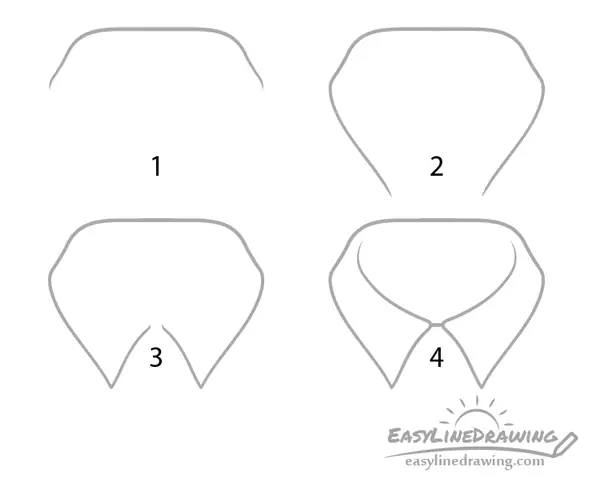 Bước 1 – Vẽ Cổ Áo Sơ Mi