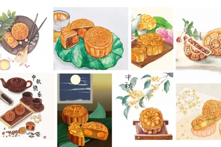 15+ Mẫu Vẽ Bánh Trung Thu Đẹp Mắt, Dễ Thương 15+ Mẫu Vẽ Bánh Trung Thu Đẹp Mắt, Dễ Thương