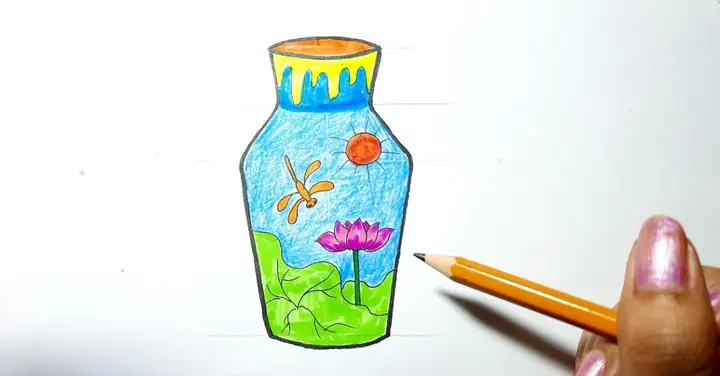 Hướng Dẫn Cách Vẽ Bình Hoa Đẹp, Dễ Vẽ Nhất
