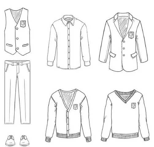 Vẽ Đồng Phục Học Sinh Nam