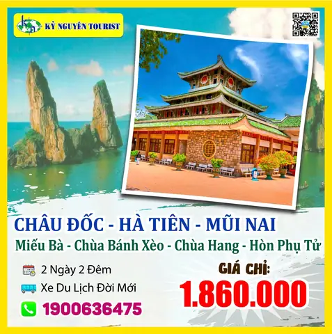 Hà Tiên - Châu Đốc - Biển Mũi Nai 2n2đ - Miếu Bà Chúa Xứ ...
