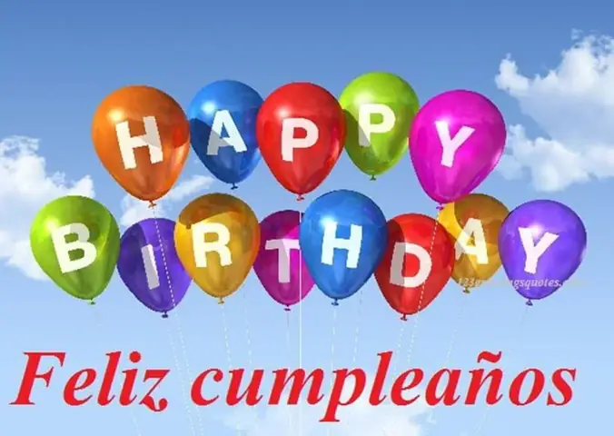 Chúc Mừng Sinh Nhật Bằng Tiếng Tây Ban Nha:feliz Cumpleaños
