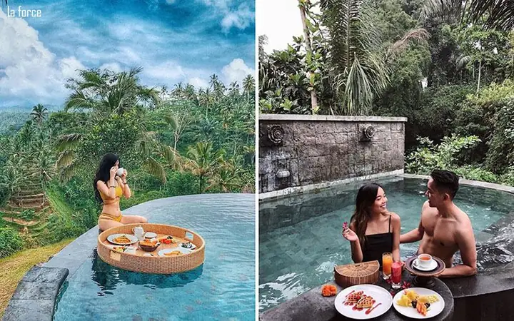 Pose Dáng Cùng Với Đồ Ăn Trên Mặt Hồ