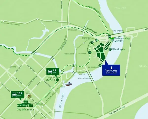 Công Viên Vinhomes Central Park Có Địa Chỉ Ở Đâu?