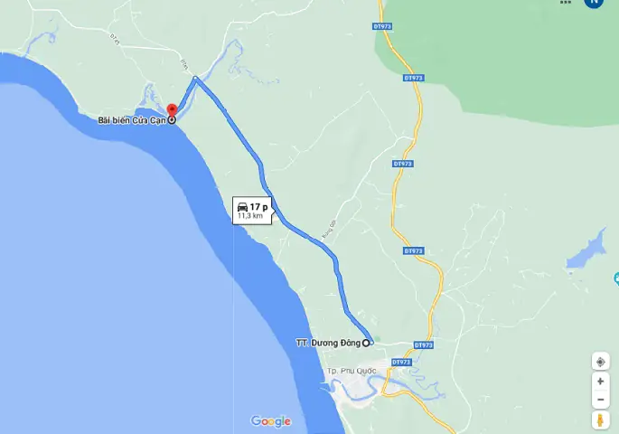 Đường Đi Đến Bãi Cửa Cạn Phú Quốc