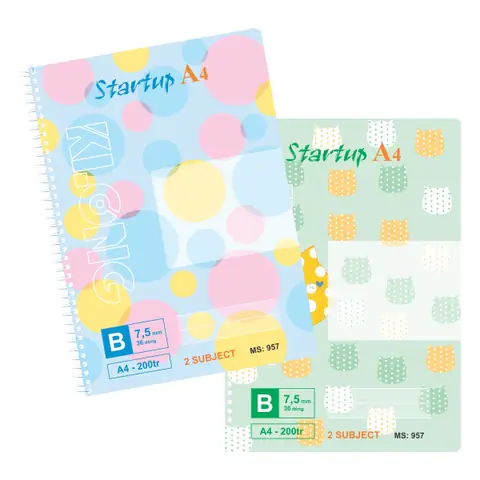 Sổ Kẻ Ngang Lò Xo Đơn A4 200 Trang 70/76; Ms: 957