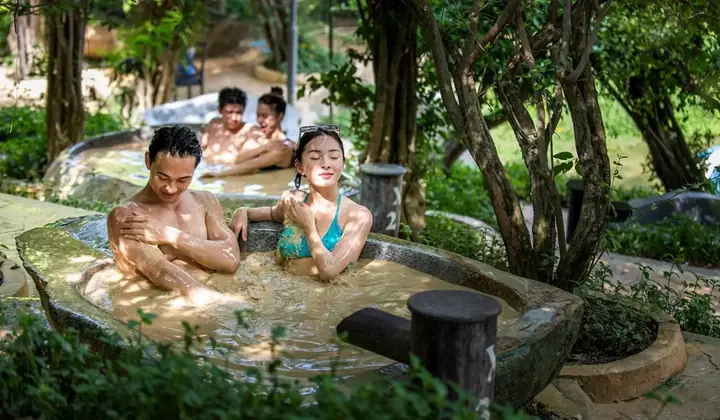 [hòn Tằm] - [khu A&b] - Combo Vui Chơi Toàn Đảo + Tắm Bùn Khu A + Ăn Trưa