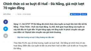 #4 Xe Buýt Tuyến Cố Định Giữa Huế – Đà Nẵng.
