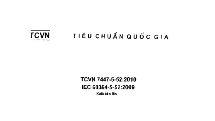 Tcvn 7447-5-52:2010 - Hệ Thống Lắp Đặt Điện Hạ Áp: Phần 5-52 ...