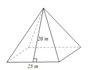 Tính Diện Tích Toàn Phần Của Hình Chóp Tứ Giác Đều Có Cạnh Đáy 25 M Và Chiều Cao Của Mặt Bên Xuất Phát Từ Đỉnh (ảnh 1) Tính Diện Tích Toàn Phần Của Hình Chóp Tứ Giác Đều Có Cạnh Đáy 25 M Và Chiều Cao Của Mặt Bên Xuất Phát Từ Đỉnh (ảnh 1)