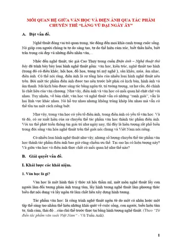 Văn Học - Điện Ảnh Qua - Làng Vũ Đại Ngày Ấy | Pdf