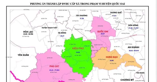 Quốc Oai Dự Kiến Còn 4 Xã: Quốc Oai, Kiều Phú, Phú Cát Và Hưng Đạo