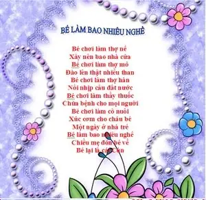 Hình Ảnh Bài Thơ Bé Làm Bao Nhiêu Nghề