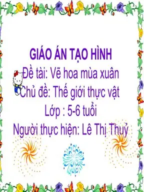 Hình Ảnh Cho Giáo Án Vẽ Hoa Mùa Xuân:
