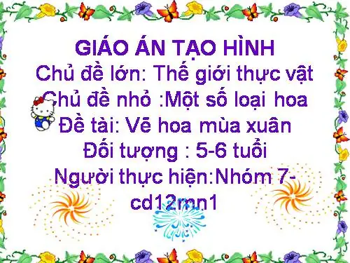 Hình Ảnh Cho Giáo Án Vẽ Hoa Mùa Xuân: