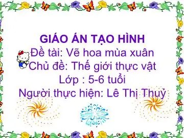 Hình Ảnh Cho Giáo Án Vẽ Hoa Mùa Xuân: