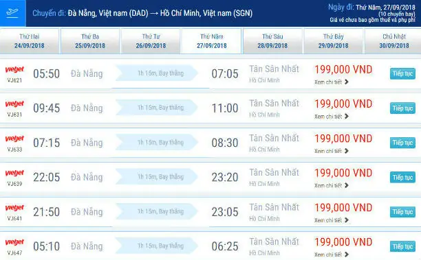 Giá Vé Máy Bay Từ Đà Nẵng Đi Sài Gòn Vietnam Airlines, Vietjet Air, Jetstar Giá Vé Máy Bay Từ Đà Nẵng Đi Sài Gòn Vietnam Airlines, Vietjet Air, Jetstar