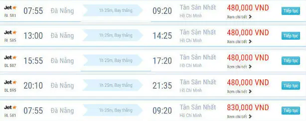 Giá Vé Máy Bay Từ Đà Nẵng Đi Sài Gòn Vietnam Airlines, Vietjet Air, Jetstar Giá Vé Máy Bay Từ Đà Nẵng Đi Sài Gòn Vietnam Airlines, Vietjet Air, Jetstar