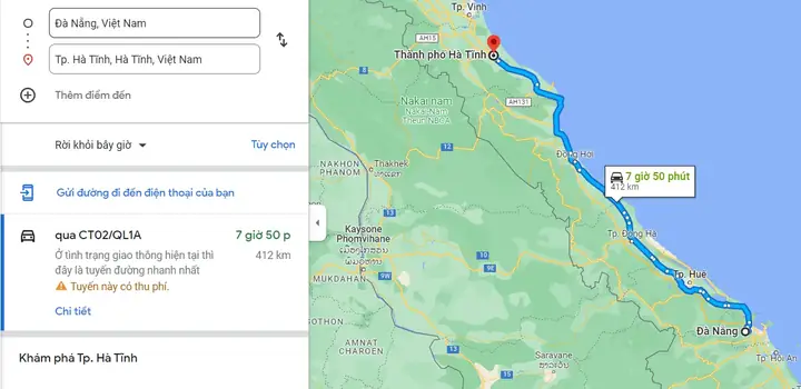 Từ Đà Nẵng Đến Hà Tĩnh Bao Nhiêu Km?