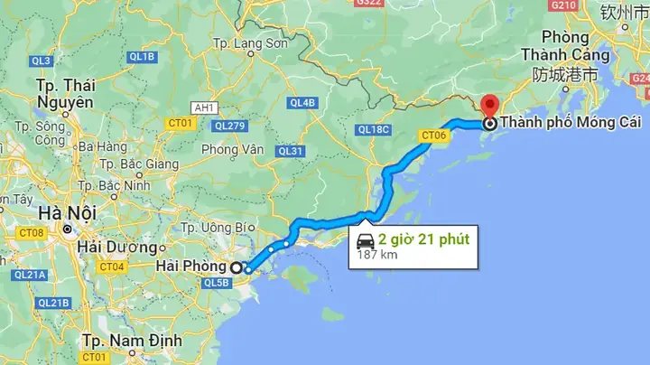 Khoảng Cách Từ Hải Phòng Đến Móng Cái Bao Nhiêu Km?