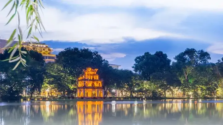 Hình Ảnh Hồ Gươm Về Đêm Huyền Ảo