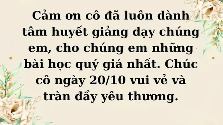Ảnh 20/10 Chúc Mừng Cô Giáo
