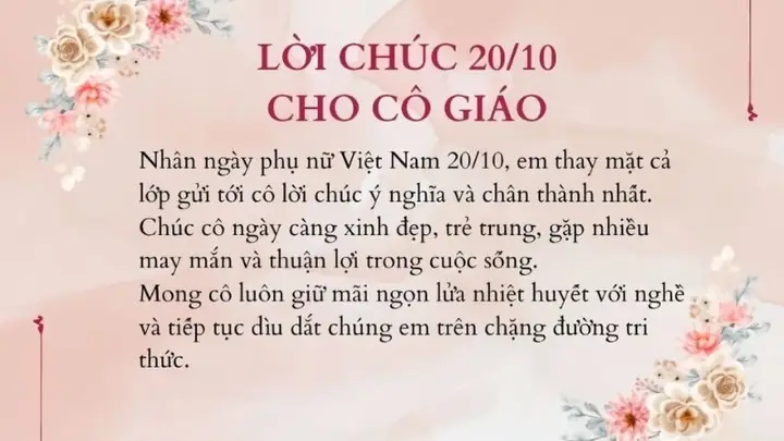 Ảnh 20/10 Chúc Mừng Cô Giáo