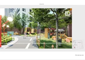 Trang Trí Sân Trường Mầm Non Concept Đường Phố
