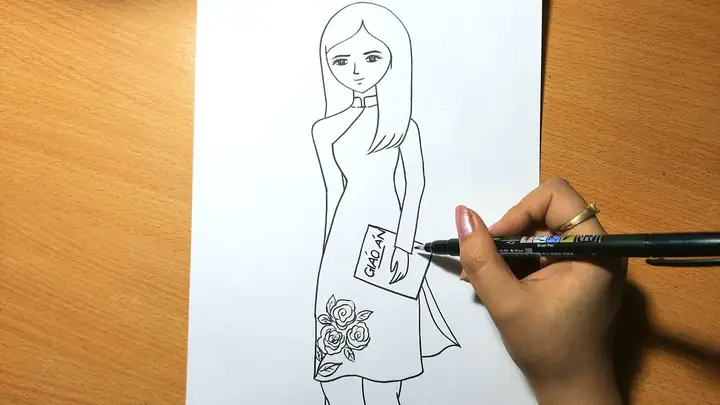 Hình Ảnh Cho Hình Vẽ Cô Giáo Mặc Áo Dài: Hình Ảnh Cho Hình Vẽ Cô Giáo Mặc Áo Dài: