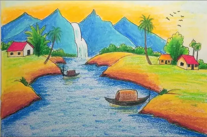Top 299+ Mẫu Vẽ Tranh Phong Cảnh Đẹp Nhất 2026 - Artnam